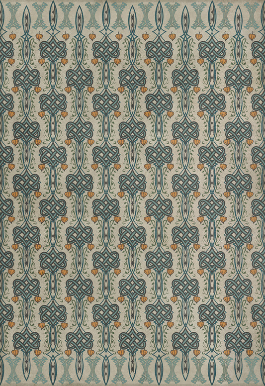 Artisanry - Lord Byron - I Speak Not 70x102 Vintage Vinyl Floorcloth