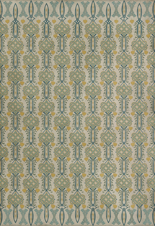 Artisanry - Lord Byron - Young and Fair 70x102 Vintage Vinyl Floorcloth
