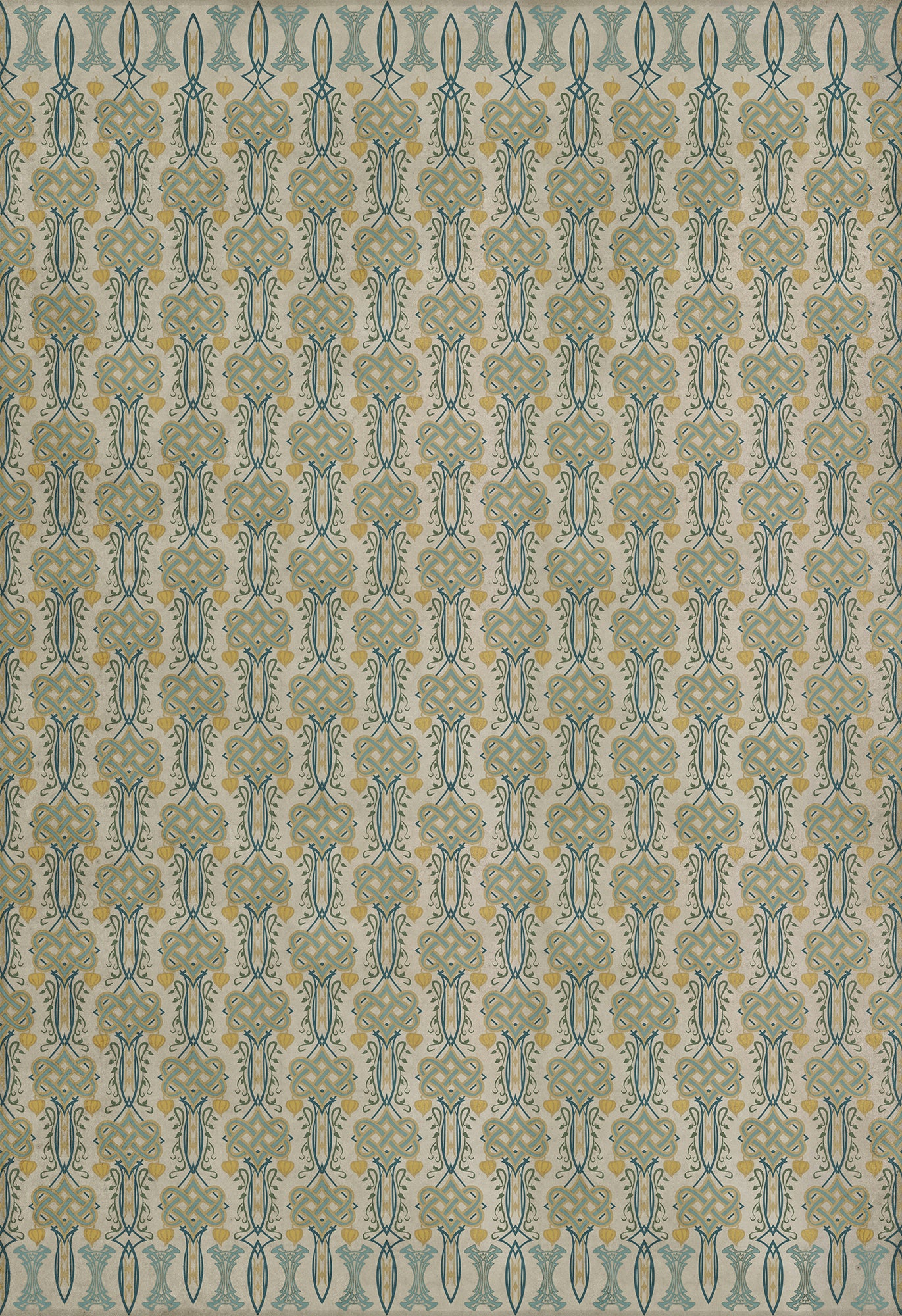 Artisanry - Lord Byron - Young and Fair 96x140 Vintage Vinyl Floorcloth