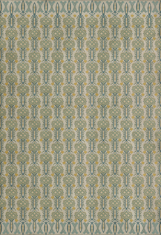 Artisanry - Lord Byron - Young and Fair 96x140 Vintage Vinyl Floorcloth