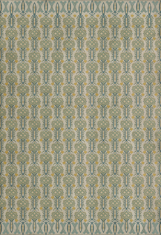 Artisanry - Lord Byron - Young and Fair 120x175 Vintage Vinyl Floorcloth