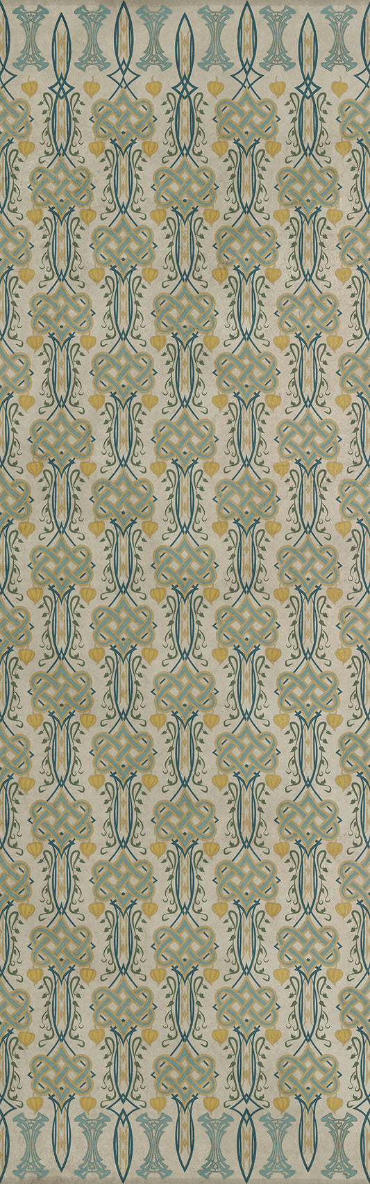 Artisanry - Lord Byron - Young and Fair 36x115 Vintage Vinyl Floorcloth