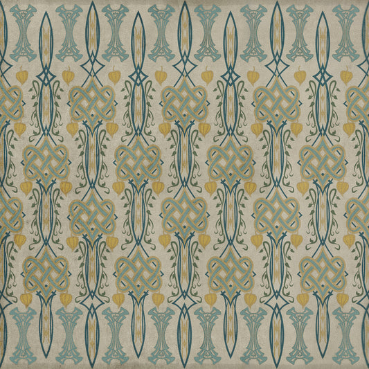 Artisanry - Lord Byron - Young and Fair 36x36 Vintage Vinyl Floorcloth