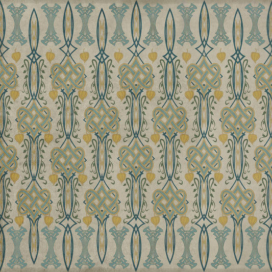 Artisanry - Lord Byron - Young and Fair 48x48 Vintage Vinyl Floorcloth