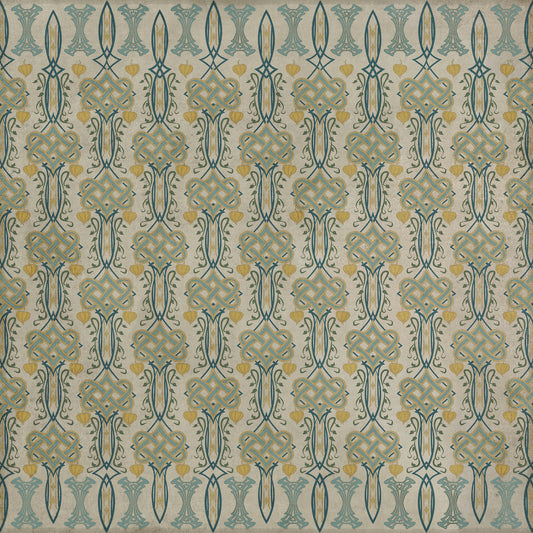 Artisanry - Lord Byron - Young and Fair 60x60 Vintage Vinyl Floorcloth
