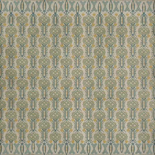 Artisanry - Lord Byron - Young and Fair 96x96 Vintage Vinyl Floorcloth