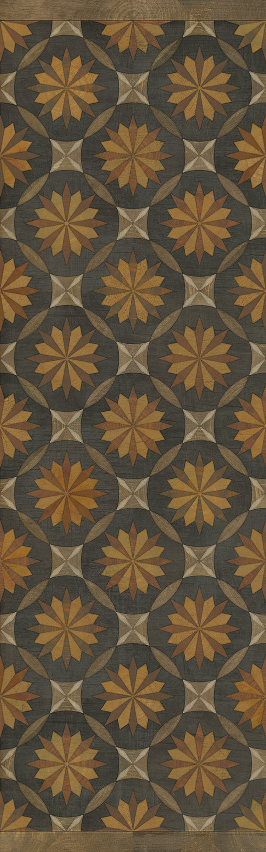 Artisanry - Roycrofter - As it Seems to Me 36x115 Vintage Vinyl Floorcloth