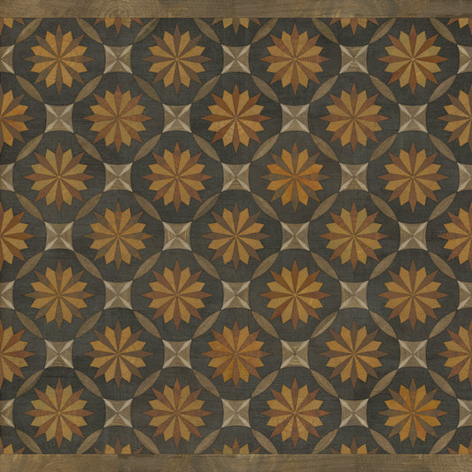 Artisanry - Roycrofter - As it Seems to Me 36x36 Vintage Vinyl Floorcloth