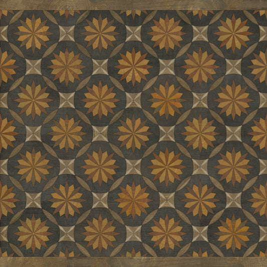 Artisanry - Roycrofter - As it Seems to Me 48x48 Vintage Vinyl Floorcloth