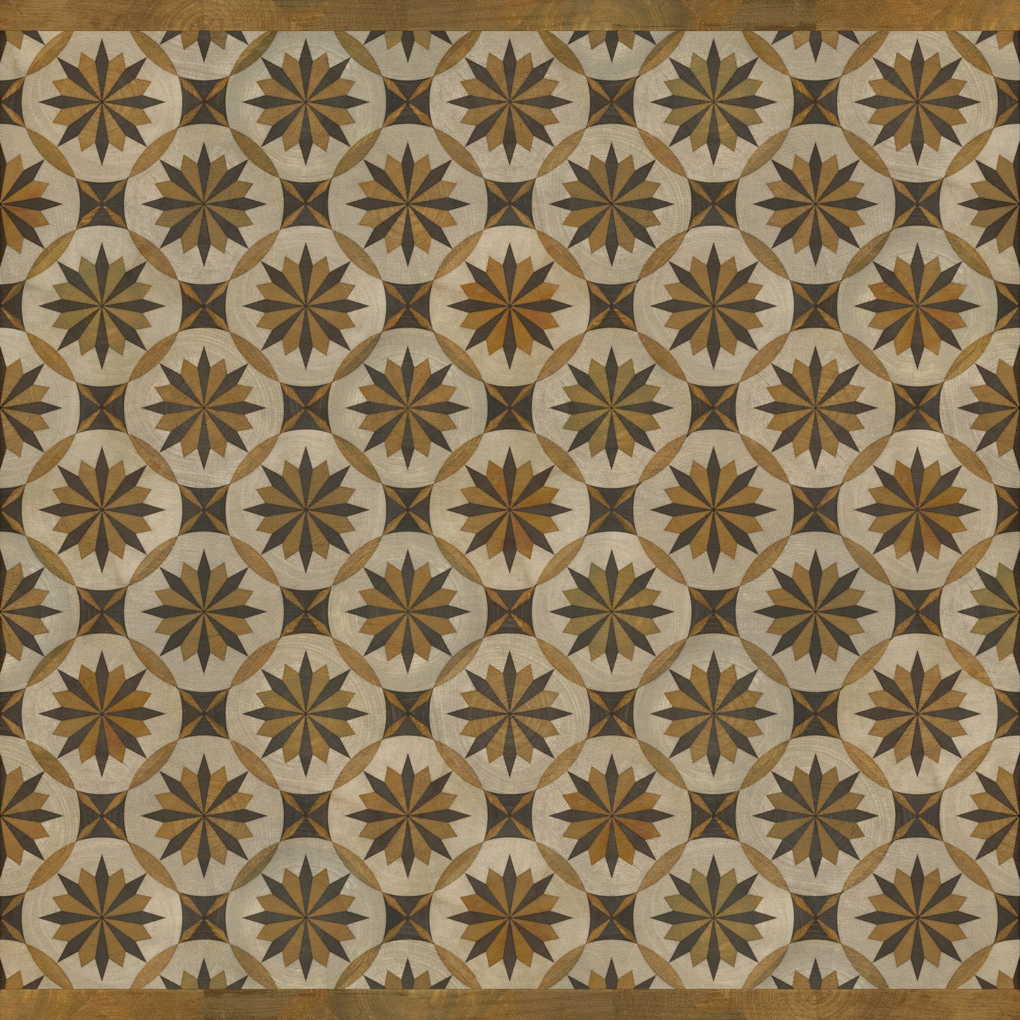Artisanry - Roycrofter - Essay on Friendship 60x60 Vintage Vinyl Floorcloth