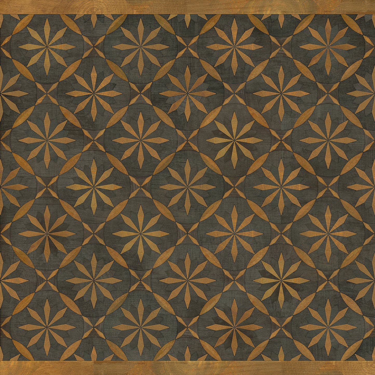 Artisanry - Roycrofter - No Enemy but Himself 36x36 Vintage Vinyl Floorcloth