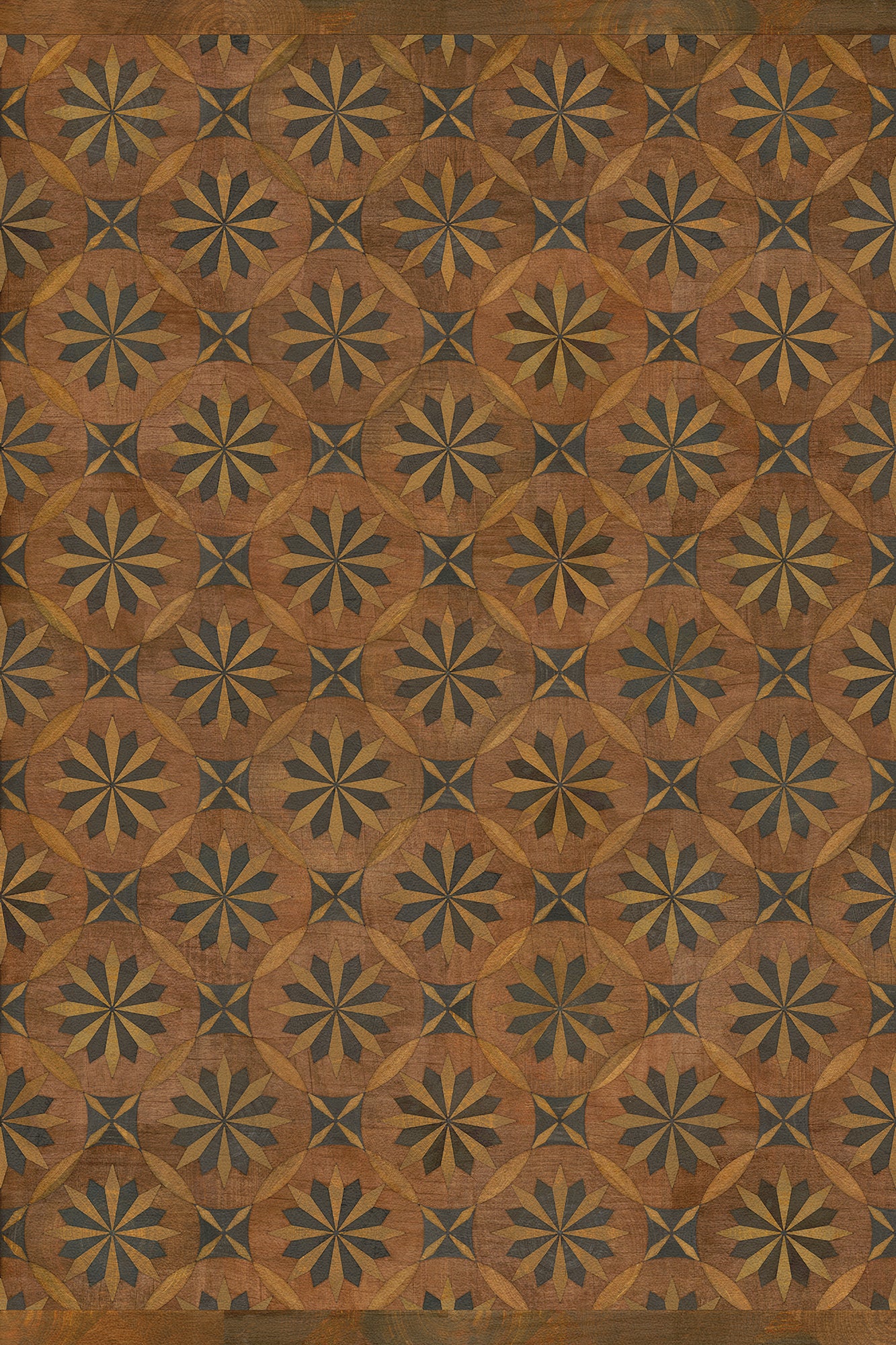 Artisanry - Roycrofter - Time and Chance 20x30 Vintage Vinyl Floorcloth