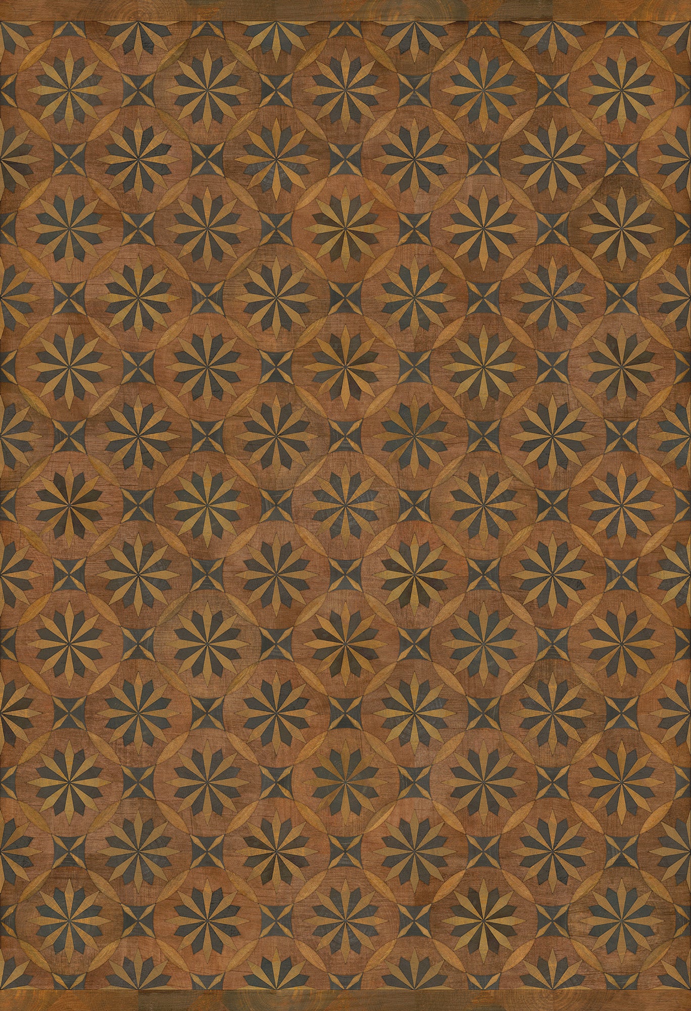 Artisanry - Roycrofter - Time and Chance 52x76 Vintage Vinyl Floorcloth