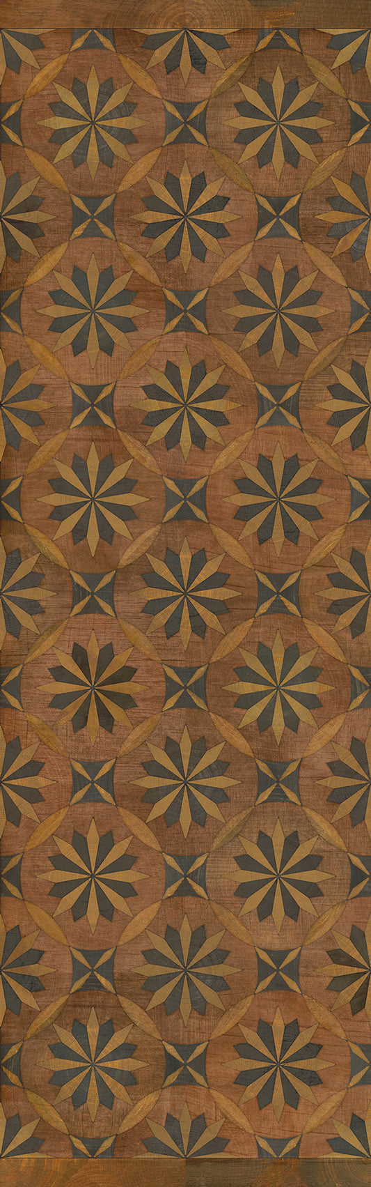 Artisanry - Roycrofter - Time and Chance 36x115 Vintage Vinyl Floorcloth