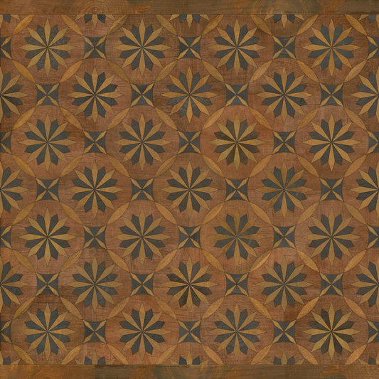 Artisanry - Roycrofter - Time and Chance 48x48 Vintage Vinyl Floorcloth