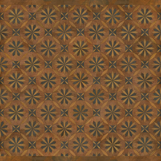 Artisanry - Roycrofter - Time and Chance 60x60 Vintage Vinyl Floorcloth