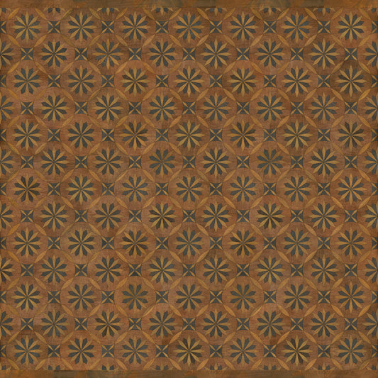 Artisanry - Roycrofter - Time and Chance 96x96 Vintage Vinyl Floorcloth