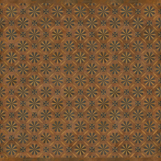 Artisanry - Roycrofter - Time and Chance 120x120 Vintage Vinyl Floorcloth