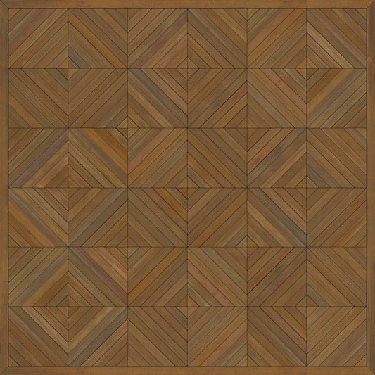 Artisanry - School of Thought - A Matter of Fact 36x36 Vintage Vinyl Floorcloth