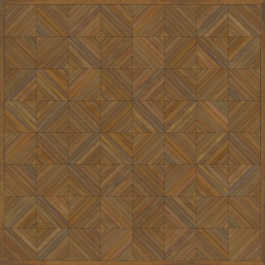Artisanry - School of Thought - A Matter of Fact 72x72 Vintage Vinyl Floorcloth