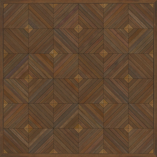 Artisanry - School of Thought - A Proper Study 48x48 Vintage Vinyl Floorcloth