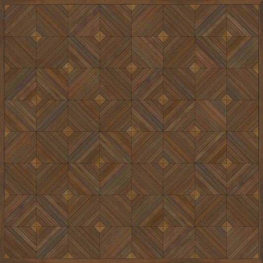 Artisanry - School of Thought - A Proper Study 72x72 Vintage Vinyl Floorcloth