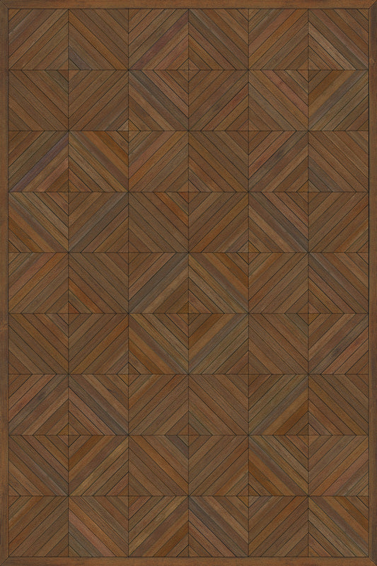 Artisanry - School of Thought - A Quick Study 20x30 Vintage Vinyl Floorcloth