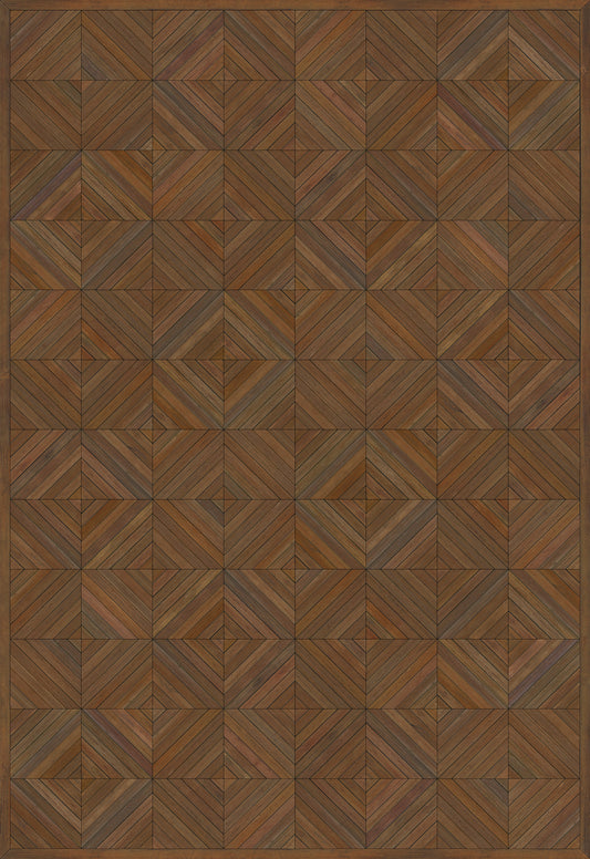Artisanry - School of Thought - A Quick Study 70x102 Vintage Vinyl Floorcloth