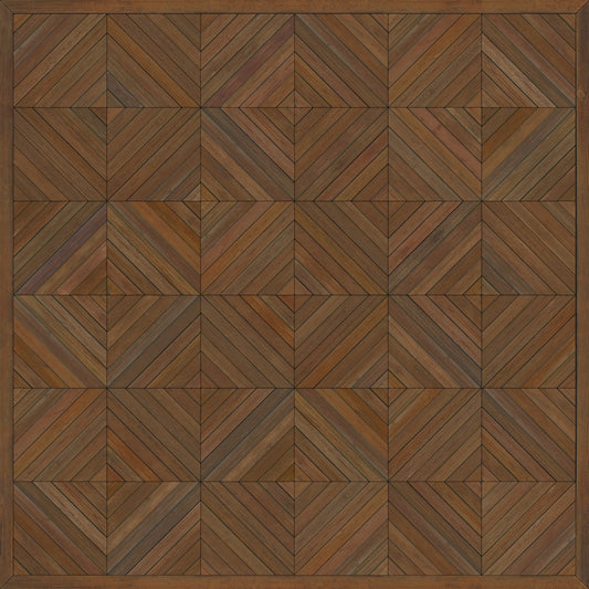 Artisanry - School of Thought - A Quick Study 36x36 Vintage Vinyl Floorcloth