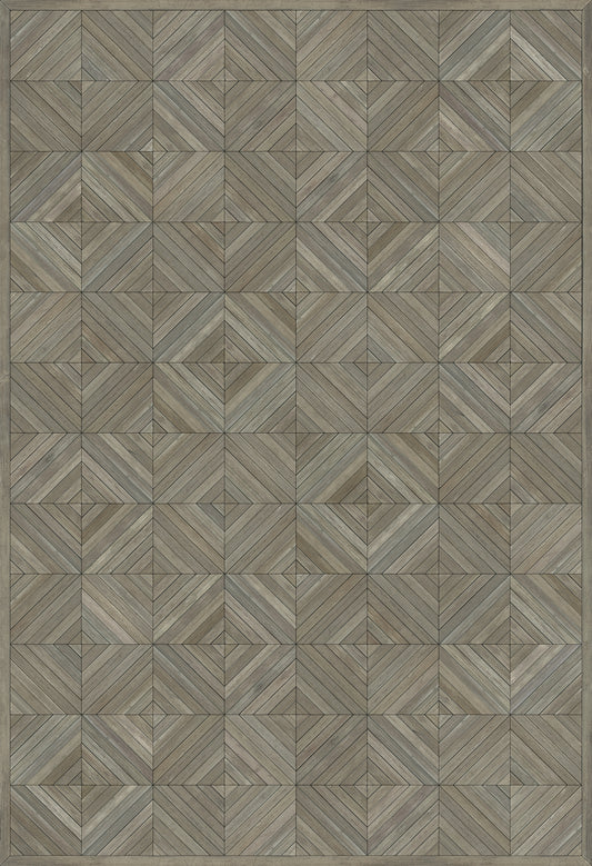 Artisanry - School of Thought - Applying Thought 52x76 Vintage Vinyl Floorcloth