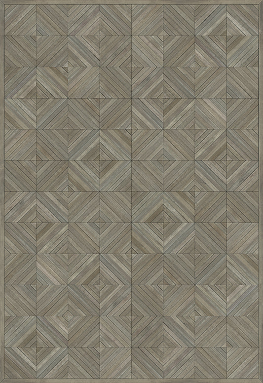 Artisanry - School of Thought - Applying Thought 70x102 Vintage Vinyl Floorcloth