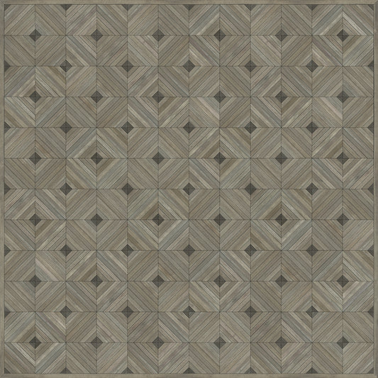 Artisanry - School of Thought - Bright Idea 96x96 Vintage Vinyl Floorcloth