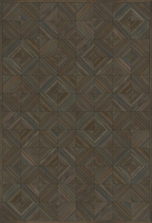 Artisanry - School of Thought - So to Speak 52x76 Vintage Vinyl Floorcloth