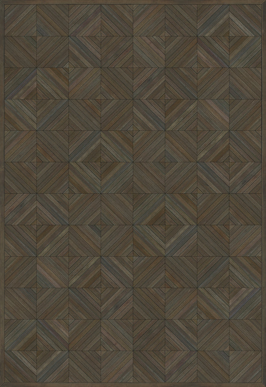 Artisanry - School of Thought - So to Speak 70x102 Vintage Vinyl Floorcloth
