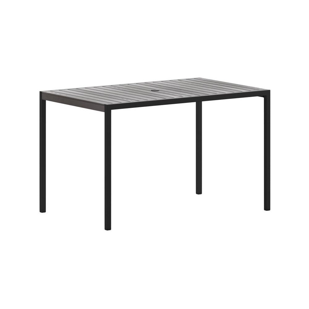 30x48 Gray Faux Teak Table