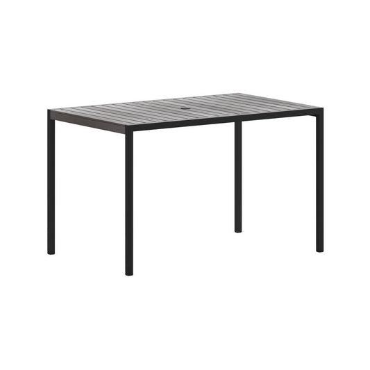 30x48 Gray Faux Teak Table