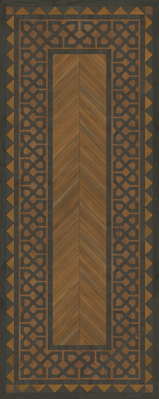 Artisanry - University - Cambridge 36x90 Vintage Vinyl Floorcloth