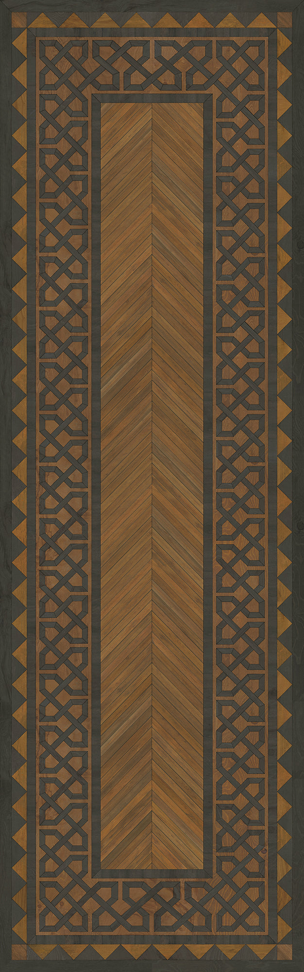 Artisanry - University - Cambridge 36x115 Vintage Vinyl Floorcloth