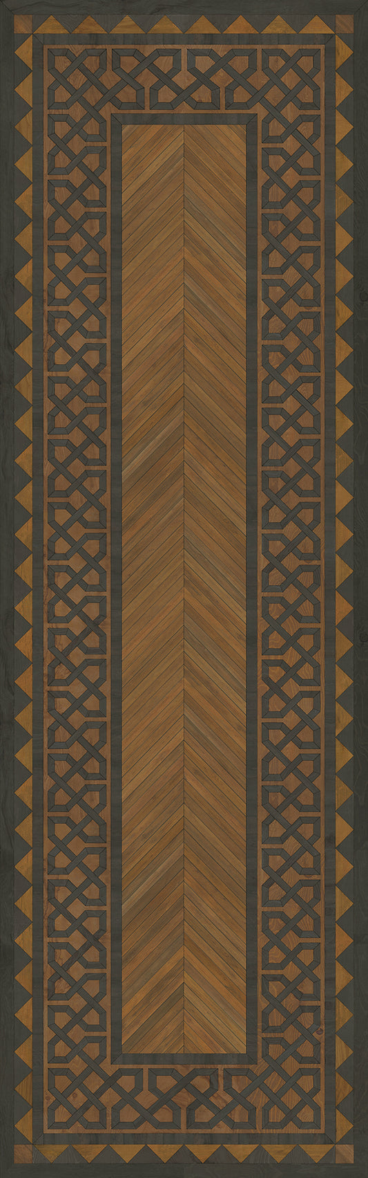 Artisanry - University - Cambridge 36x115 Vintage Vinyl Floorcloth