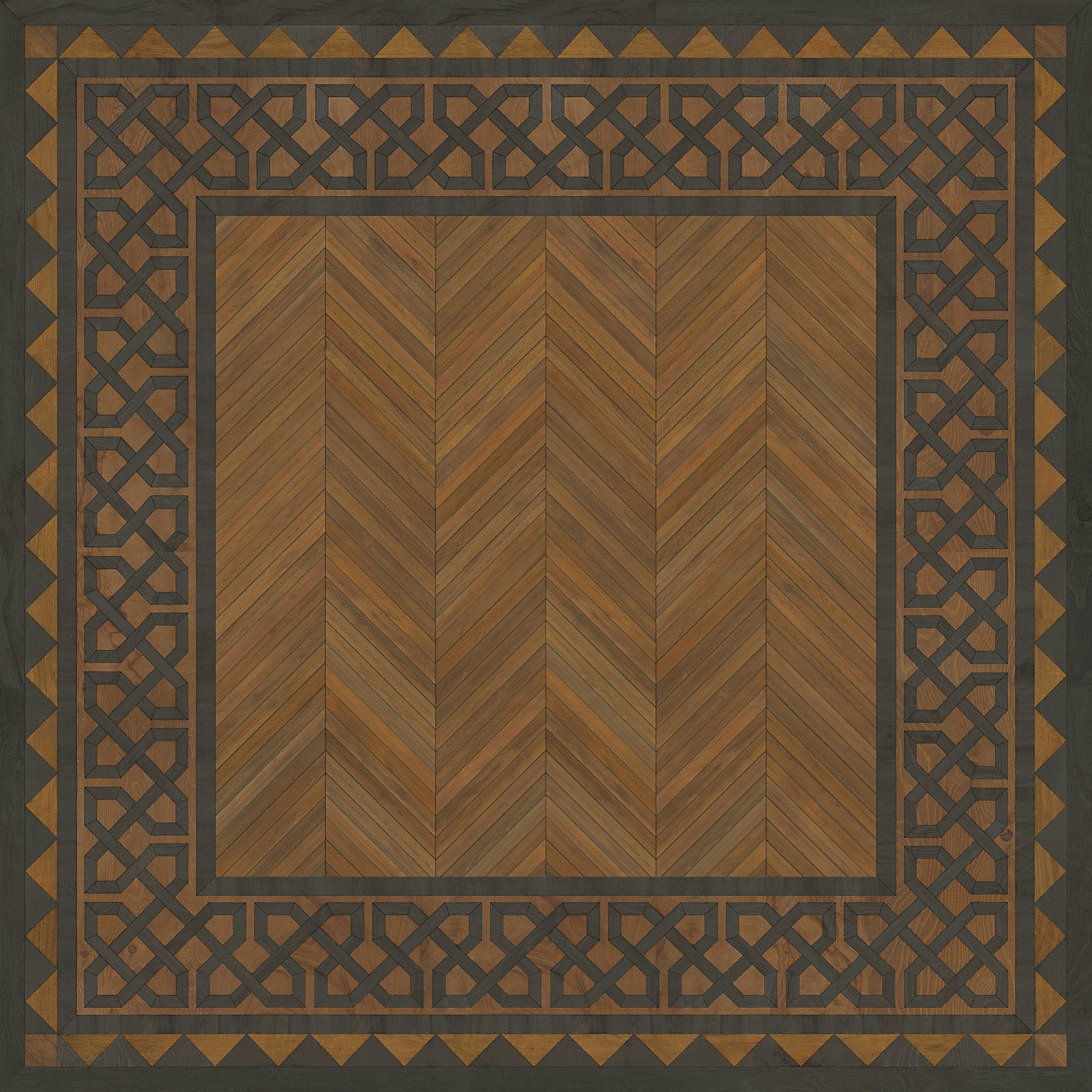 Artisanry - University - Cambridge 72x72 Vintage Vinyl Floorcloth