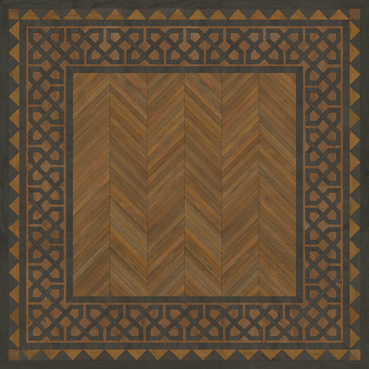 Artisanry - University - Cambridge 72x72 Vintage Vinyl Floorcloth