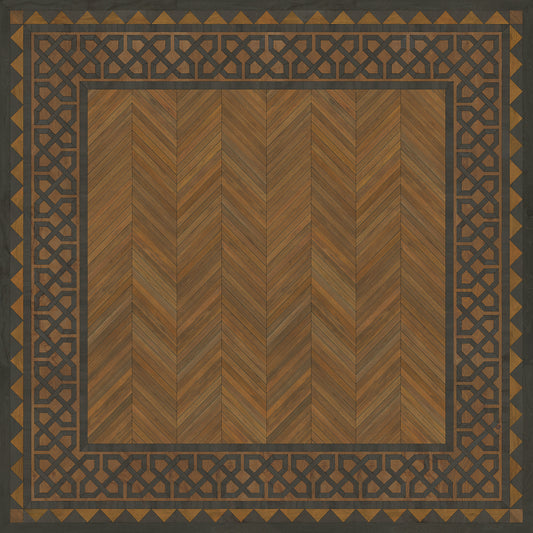 Artisanry - University - Cambridge 120x120 Vintage Vinyl Floorcloth