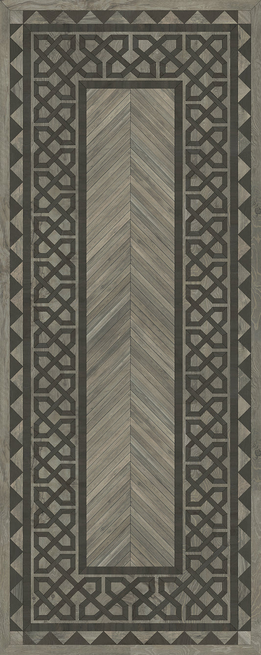 Artisanry - University - Columbia 36x90 Vintage Vinyl Floorcloth