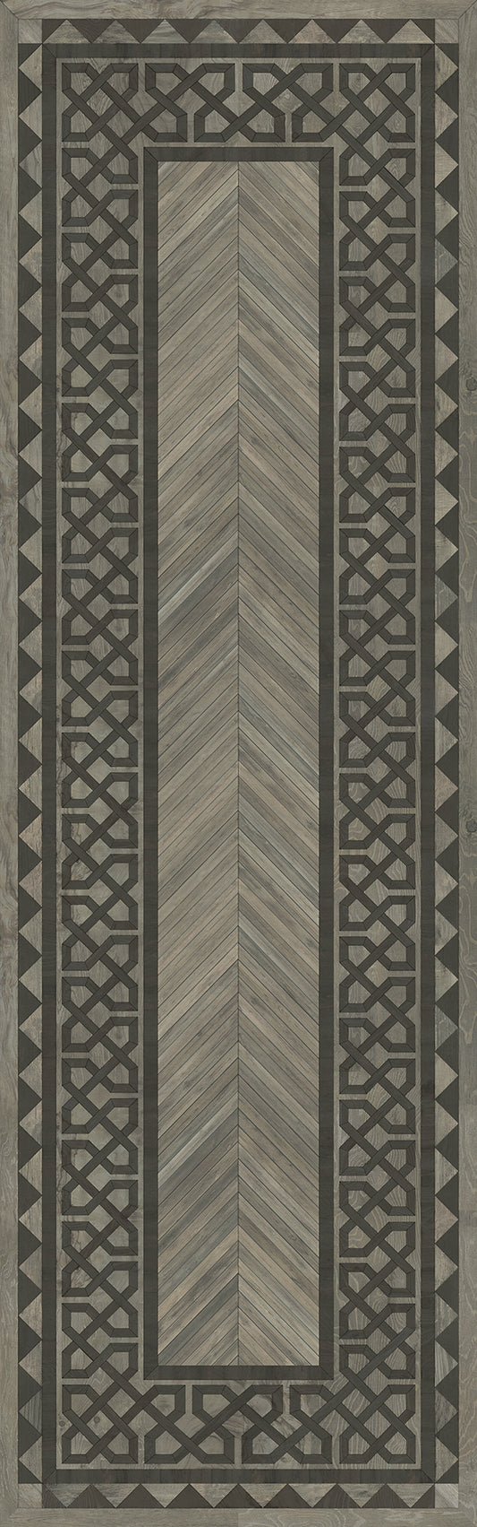 Artisanry - University - Columbia 36x115 Vintage Vinyl Floorcloth