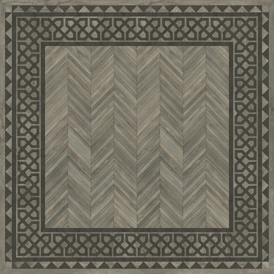 Artisanry - University - Columbia 96x96 Vintage Vinyl Floorcloth