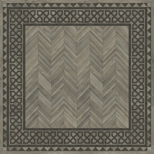 Artisanry - University - Columbia 120x120 Vintage Vinyl Floorcloth