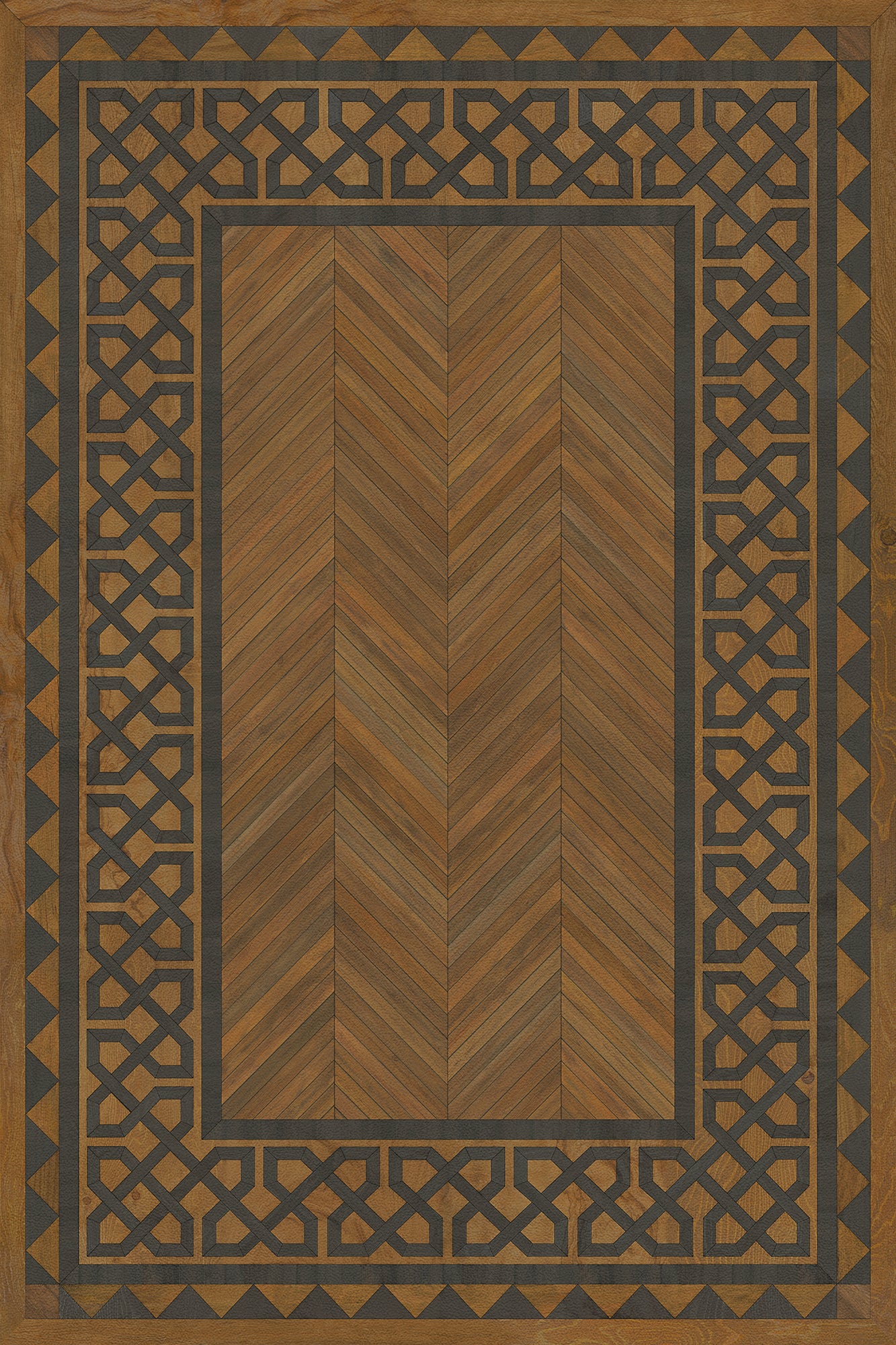 Artisanry - University - Dulwich 20x30 Vintage Vinyl Floorcloth