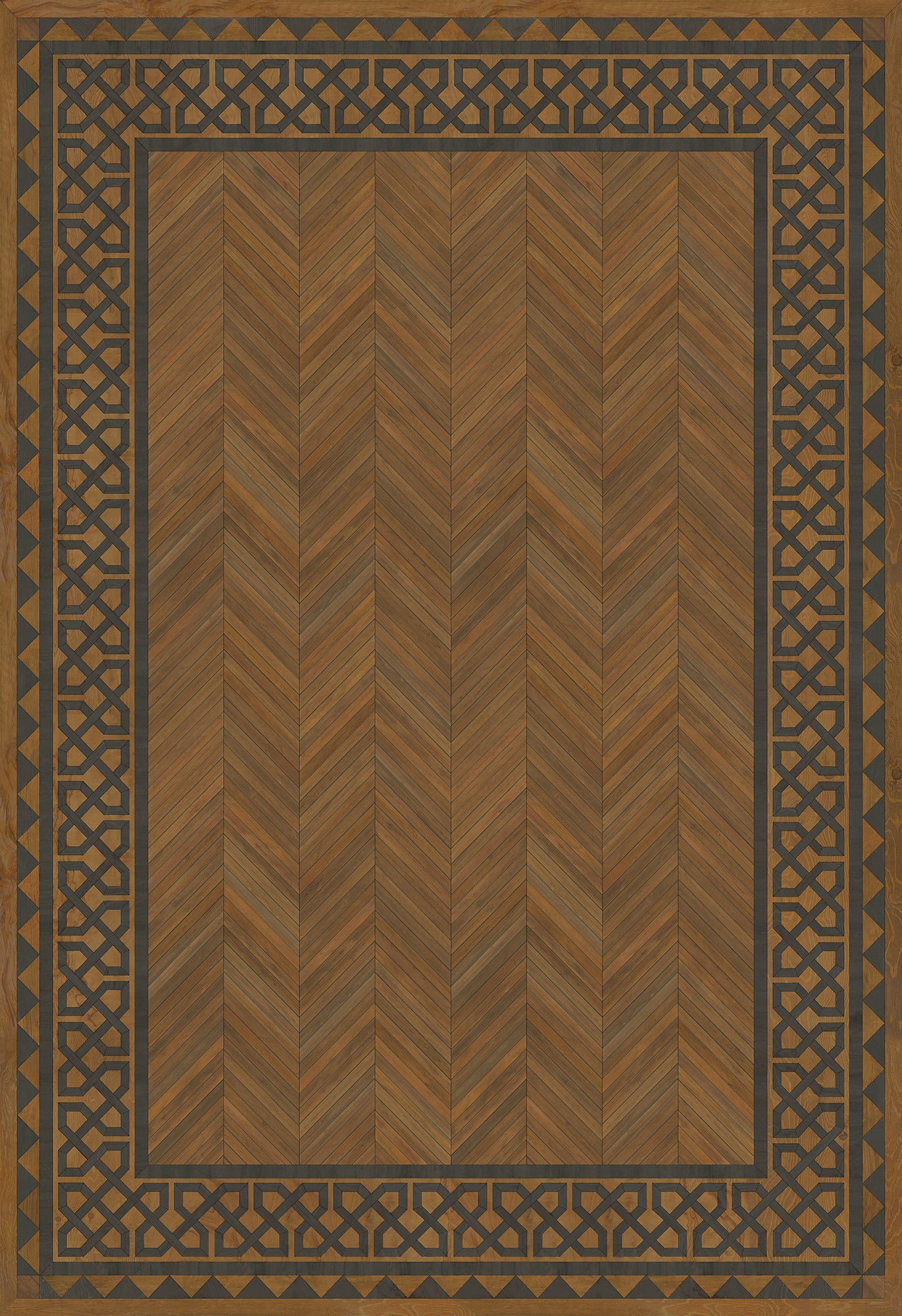 Artisanry - University - Dulwich 96x140 Vintage Vinyl Floorcloth