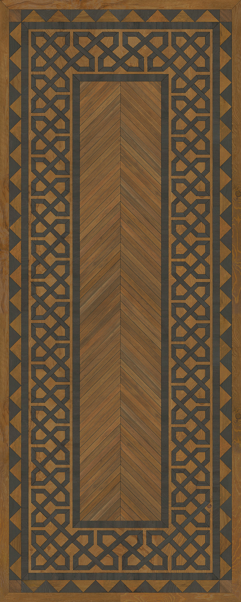 Artisanry - University - Dulwich 36x90 Vintage Vinyl Floorcloth