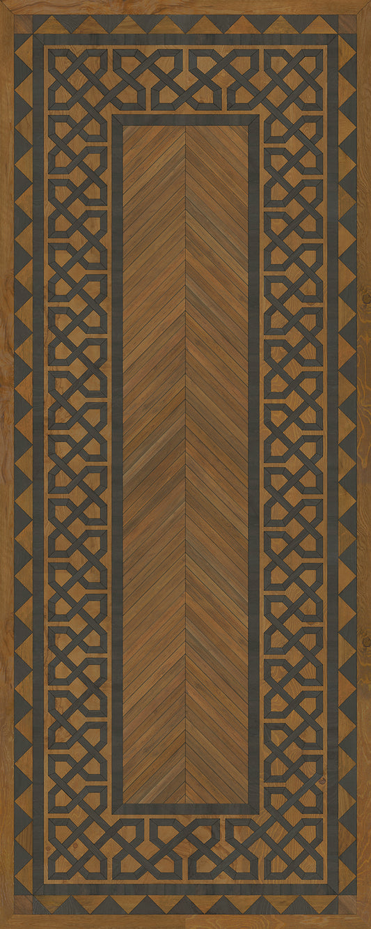 Artisanry - University - Dulwich 36x90 Vintage Vinyl Floorcloth
